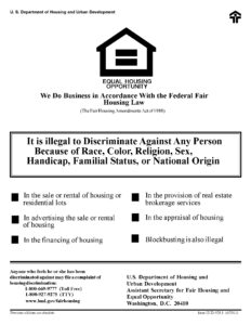 Image of HUD Fair Housing Poster English